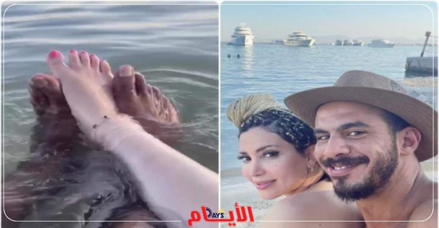 نسرين طافش مع زوجها
