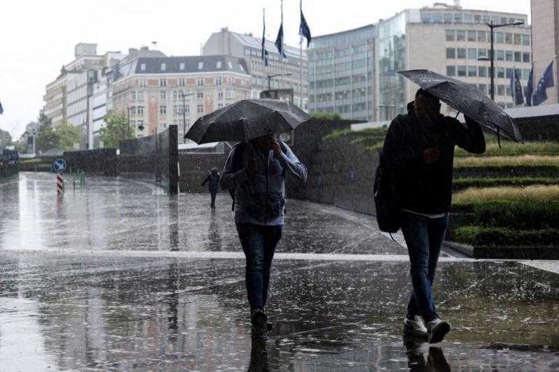 الأمطار غرقت شوارع بلجيكا اليوم