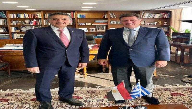 السفير المصري في أثينا يلتقي وزير الخارجية اليوناني المناوب