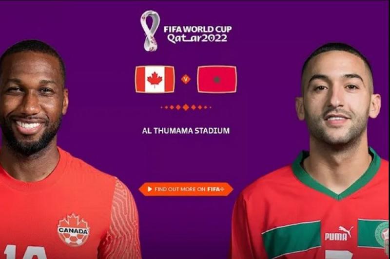 بث مباشر وحي لمباراة المغرب وكندا في كأس العالم فيفا 2022