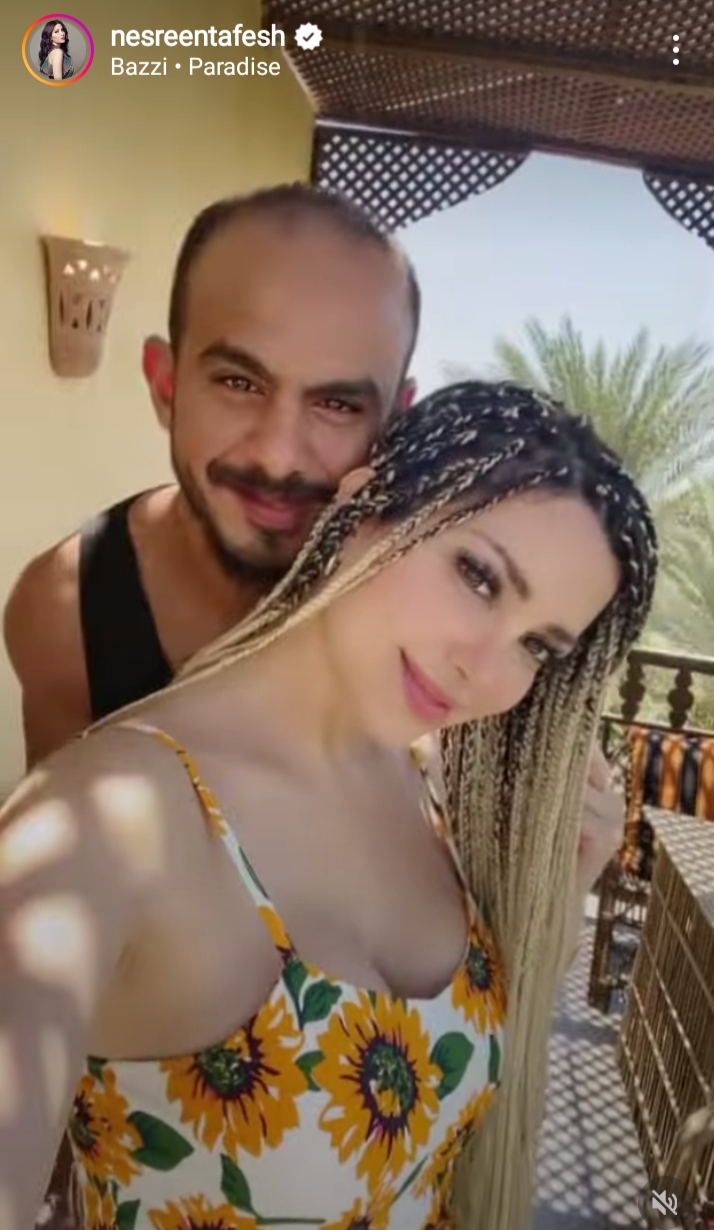 نسرين طافش مع زوجها