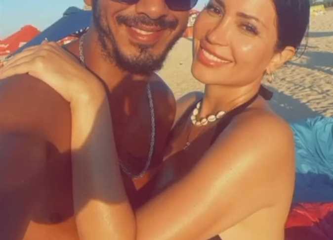 نسرين طافش مع زوجها